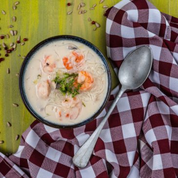 Thai kókusztejes leves – garnélarákkal