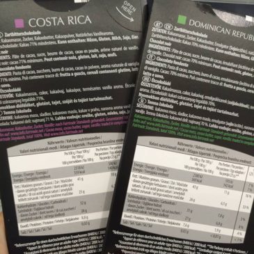 Étcsokoládék %-os kakaótartalma