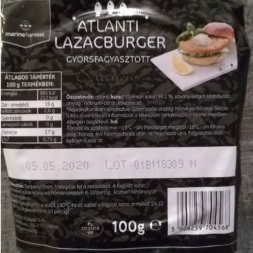 Lazac-“burger” a fagyasztópultból