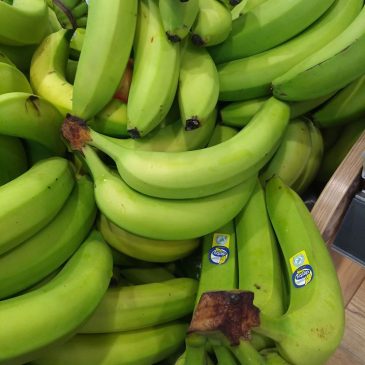 Remek éretlenebb/zöldebb banánokat találtunk egy szupermarketben