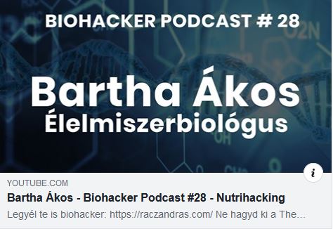Ma esti, élő Biohacker Podcast Rácz András Barátunk jóvoltából